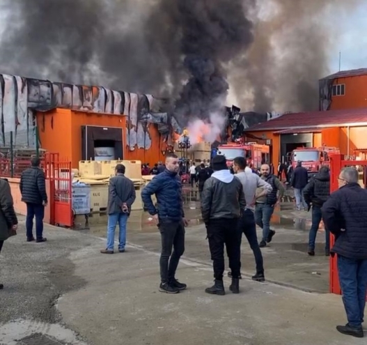 Eynesil’de Balık İşleme Fabrikasında Yangın Çıktı
